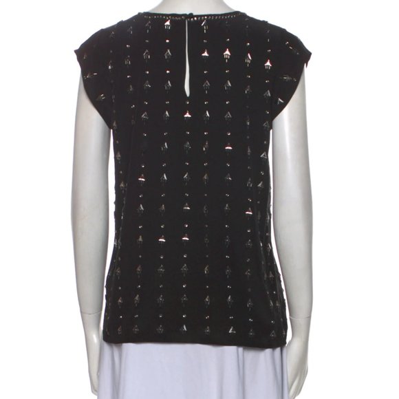 JOIE Swarovski Embellished Silk Scoop Neck Top - XS - Never Worn - Picture 3 of 3